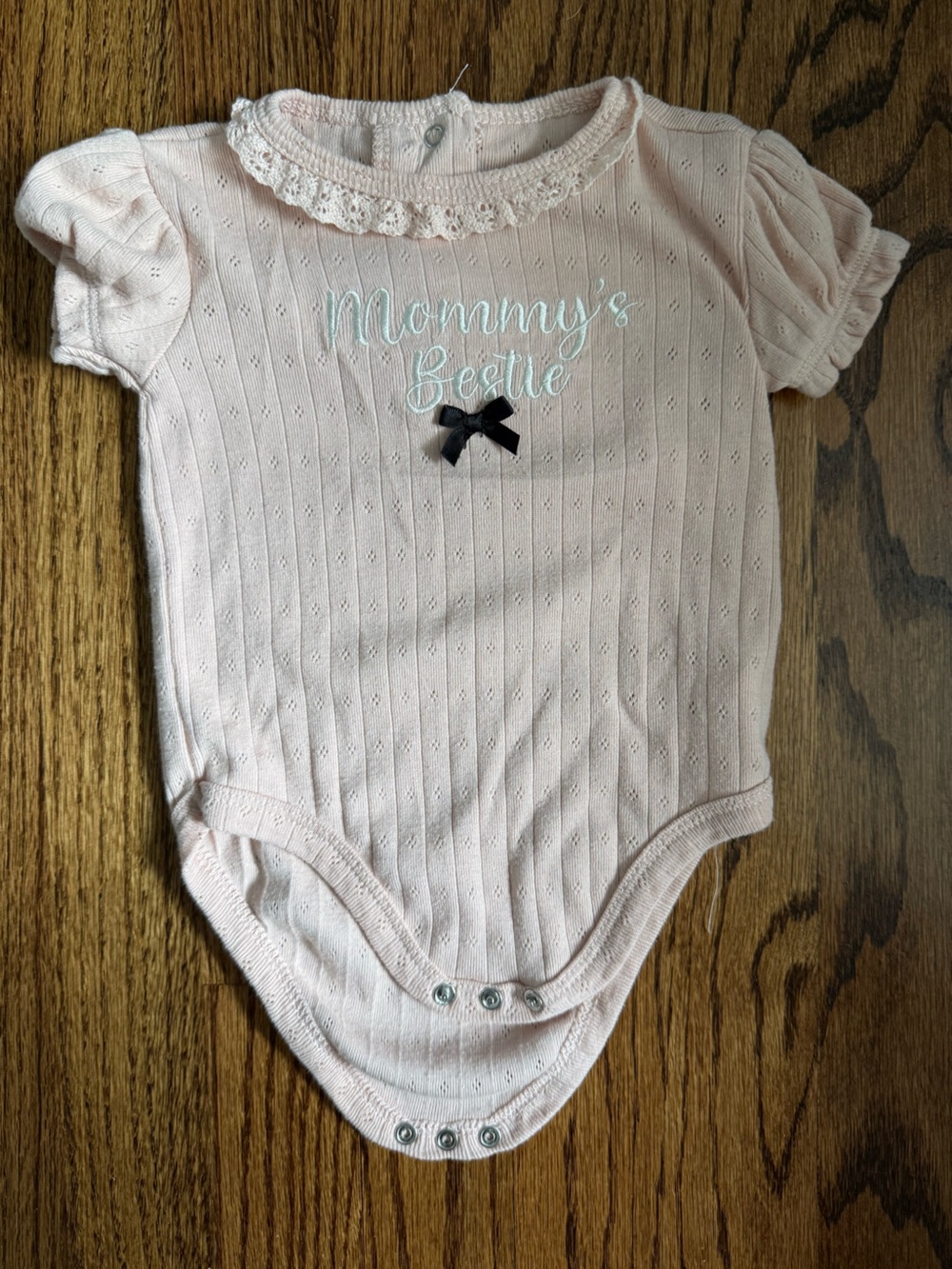 Mommy's Bestie Pink Baby One-Piece Bodysuit